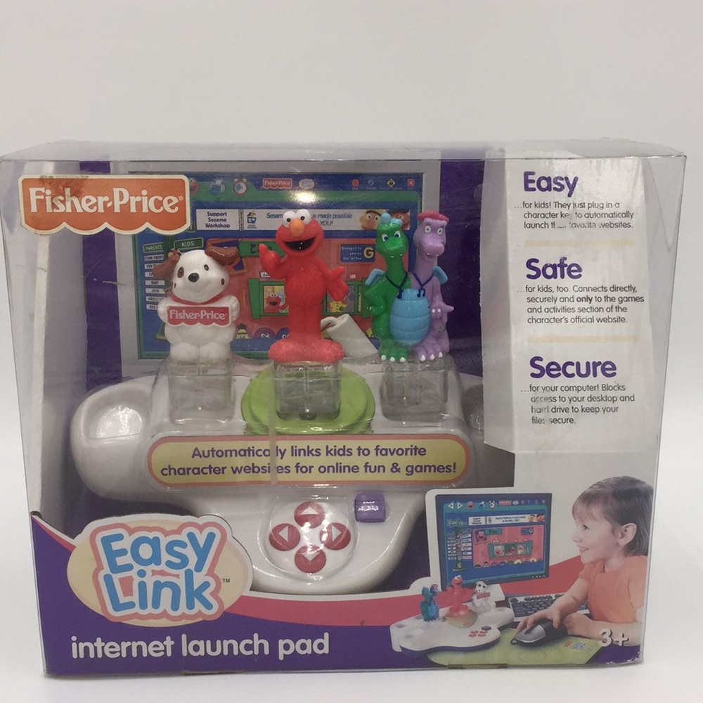 Fisher-Price Internet Computer Launch Pad Elmo Spot Dragon Tales Learning Toy